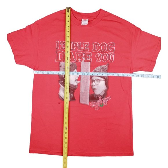 Vintage Deadstock A Christmas Story Tee Shirt Red Dog Dare Movie Men's Medium - Picture 7 of 8